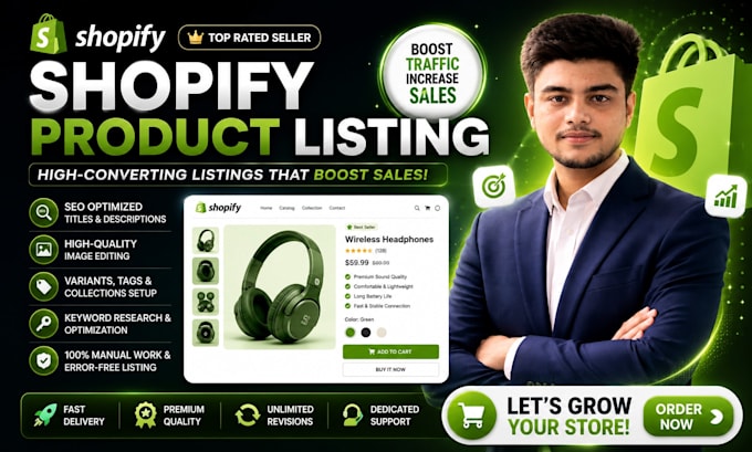 do shopify product listing and shopify store manager