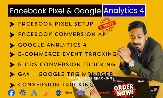 fix or setup facebook pixel ga4 conversion API and ecommerce tracking