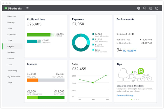 do bookkeeping in quickbok, wave and excel