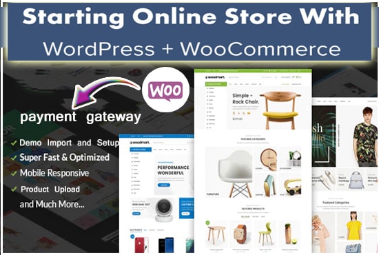 create wordpress ecommerce website and payment gateway