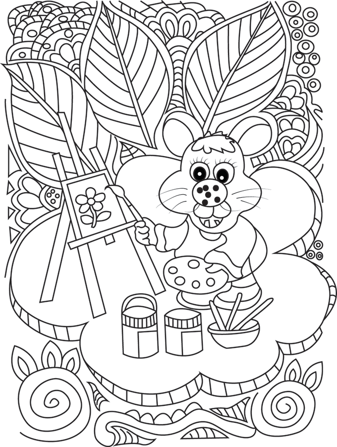 Draw coloring book page for children by Bharotirani