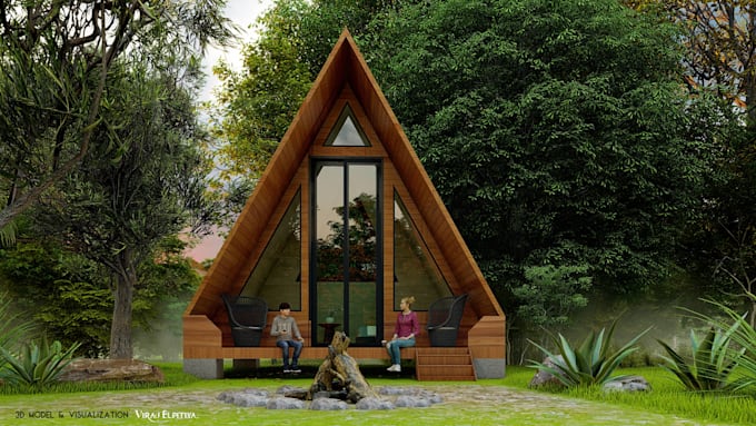 design beautiful interior and exterior rendering