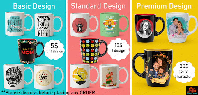 create a custom cup or mug design