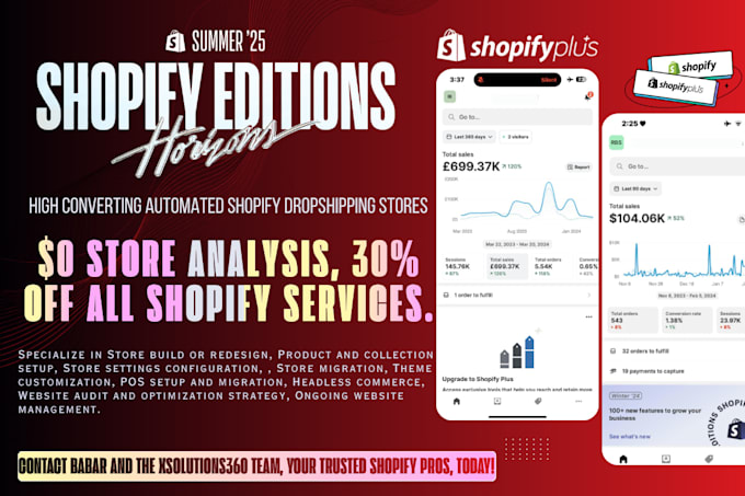 do professional shopify store design and shopify website development