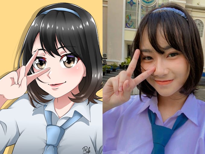 draw your selfie photos in anime style