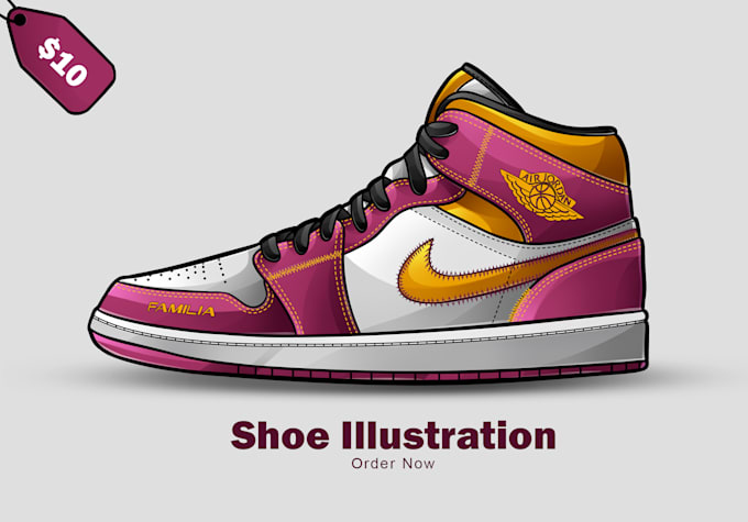 Zeichnen sie schuhe in einen cartoon von einem foto