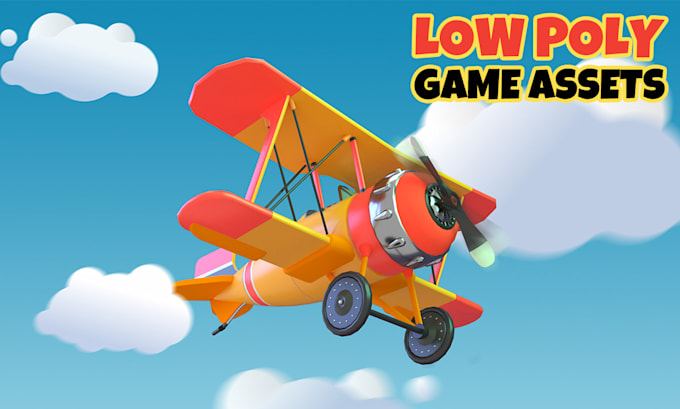 3d low poly model for game assets and environments