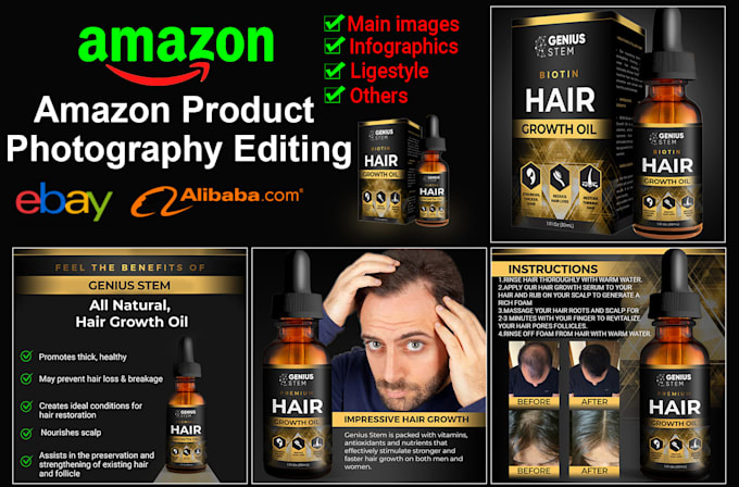 design amazon product listing images and amazon photo editing