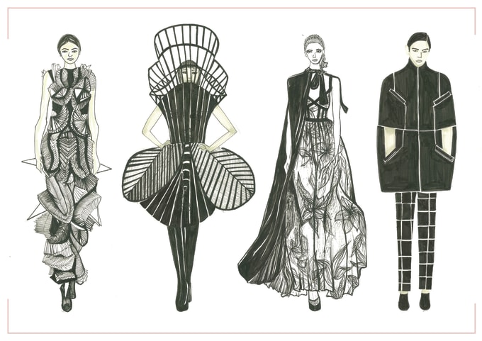 futuristic fashion sketches