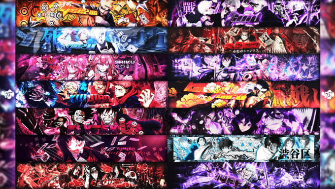 Design a anime youtube, twitter, twitch or discord banner for you by ...