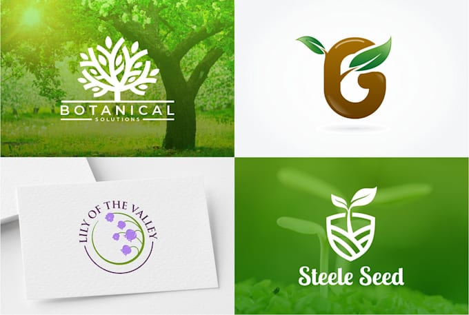 logo design for agriculture, farm, environmental, floral