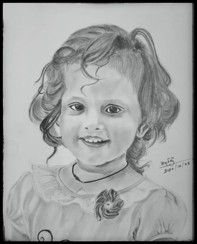 Draw awasome pencil portrait from your photo by Chathu114 | Fiverr