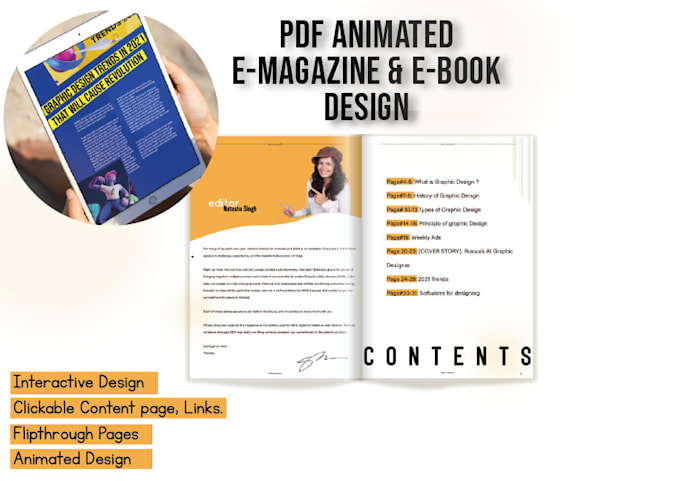 design interactive  pdf, ebook and magazine