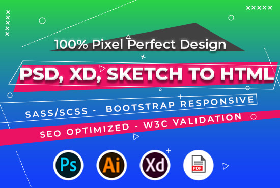 be your front end web developer, HTML CSS bootstrap 5