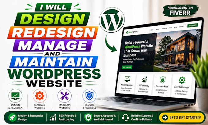 create design minimalistic wordpress, build make eye catching wordpress website