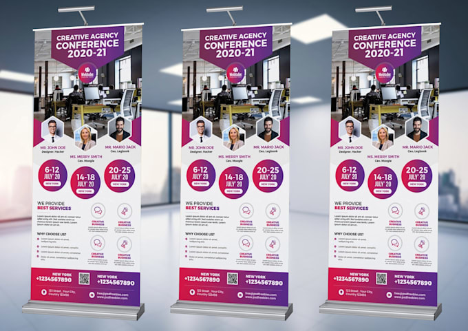 design a top notch roll up, retractable, pull up banner