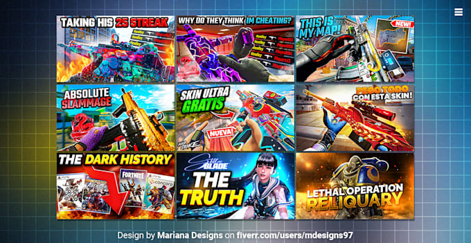 I will design gaming thumbnails for youtube