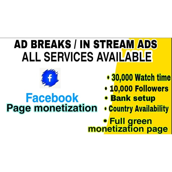 Monetize Your Facebook Page For Ad Breaks Instream Ads By Shujja1122 Fiverr Earn advertising & sponsorship revenue many facebook group owners monetize their groups, which is legal. fiverr