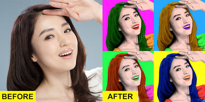 make an awesome andy warhol pop art portrait within 24 hours