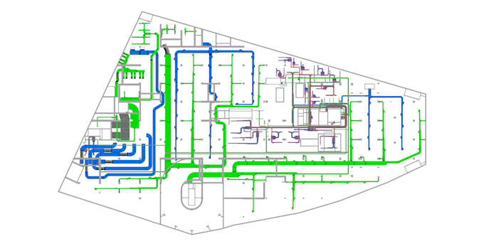 create hvac design, plumbing design and coordination