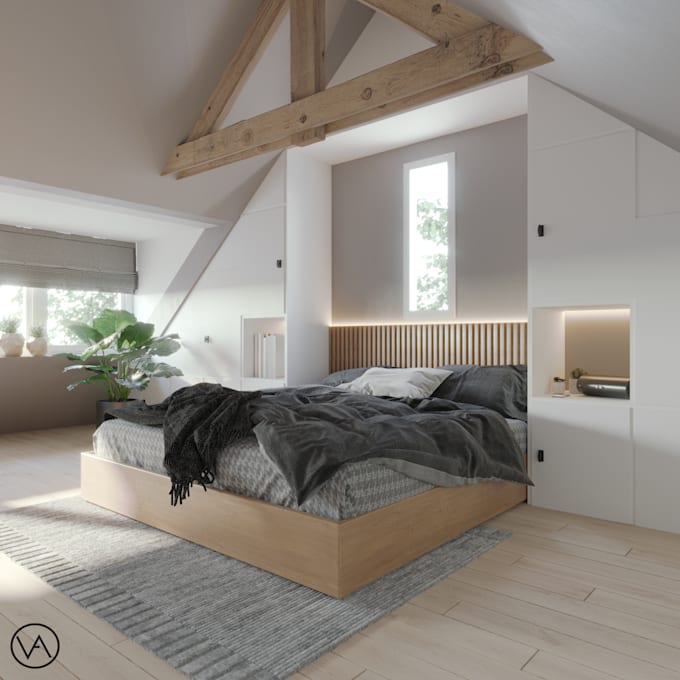 do architectural interior design with realistic 3d rendering