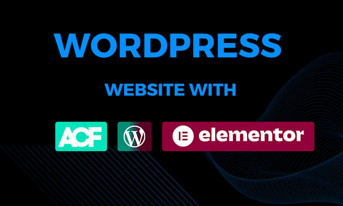 build wordpress web with elementor, acf pro, jetengine or gutenberg