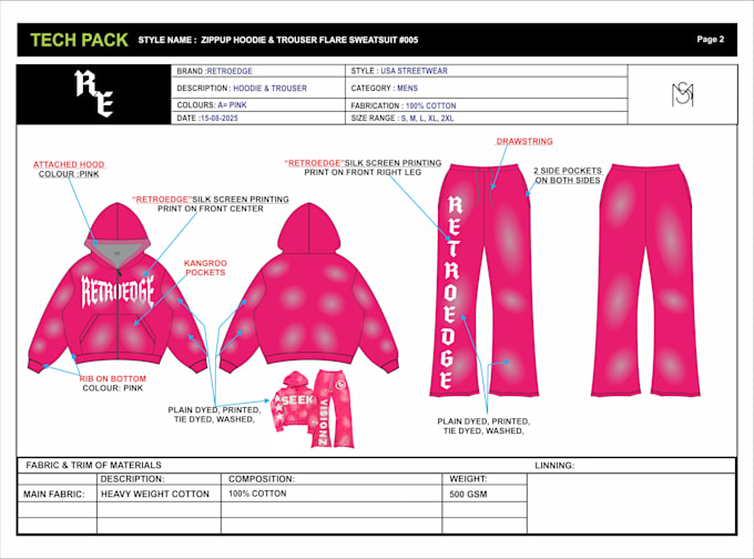 create factory ready fashion tech pack
