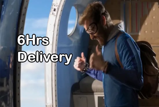 do this funny airplane jump short video ad in 6 hrs