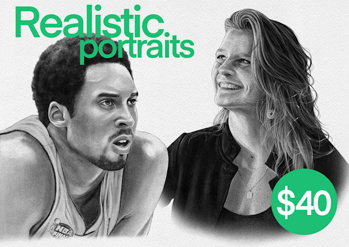 custom realistic digital portrait illustration