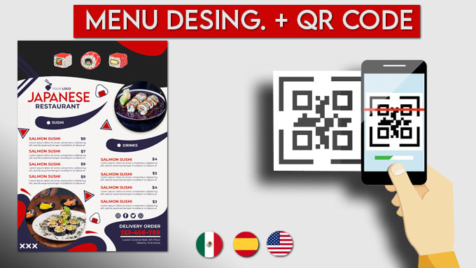 Create a restaurant menu design with qr code by Luisitoys | Fiverr