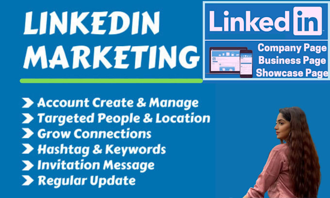 manage your linkedin account as well as leads generation for business marketing