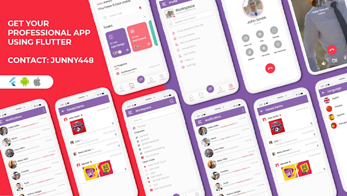 Create amazing flutter ui design for android and ios by Junny448 | Fiverr