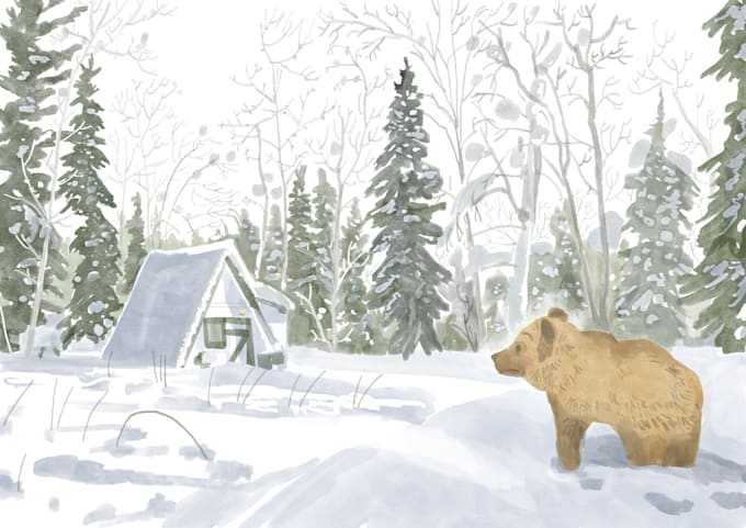 draw soft watercolor childrens book illustrations for you