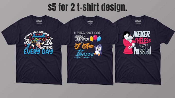 create a typography t shirt design for your company