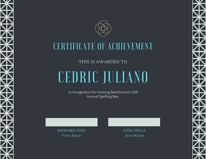 Create an eye catchy certificate design by Hussnainsattar | Fiverr