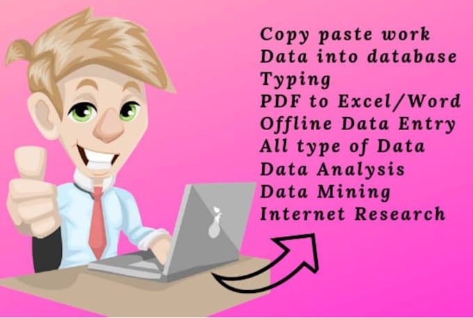data entry, copy paste, data mining scraping