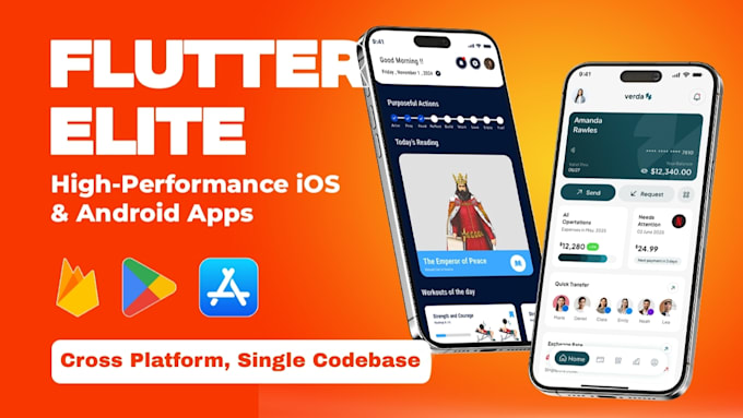 develop elite flutter mobile application for ios and android