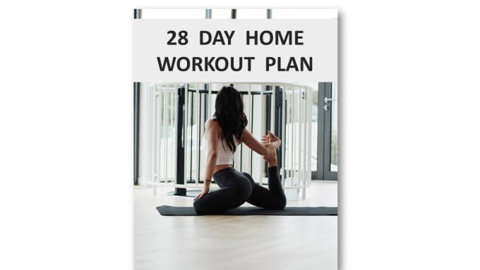 give you a 28 day home workout plan rebrandable for your business