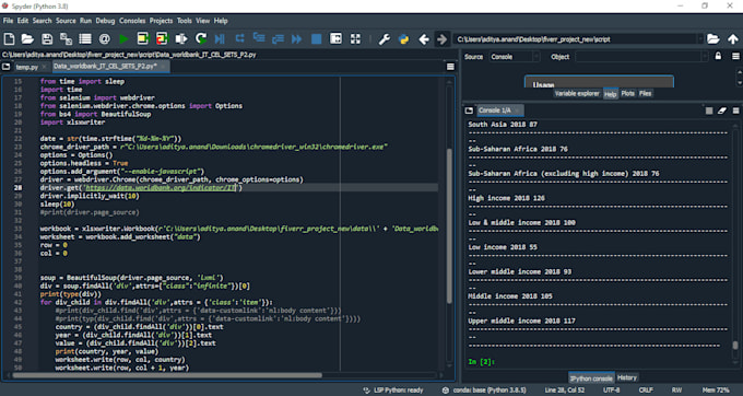 perform web scraping from any website and automate it