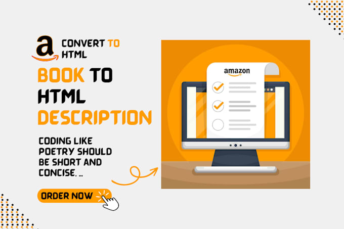 convert your amazon book description to HTML