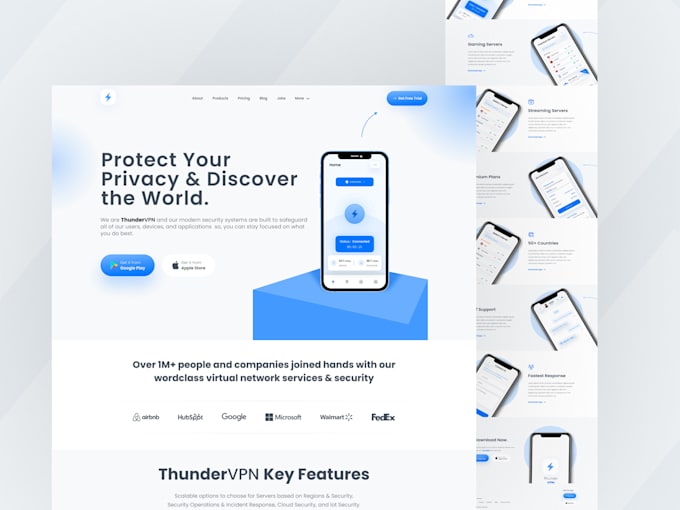 design landing web pages UX UI with figma