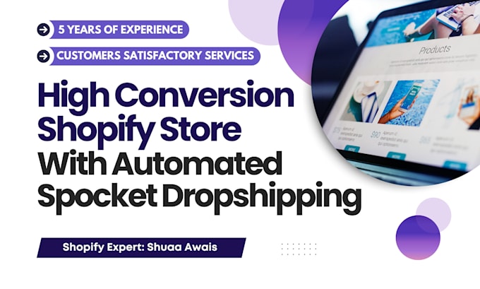 create your high converting shopify store with spocket dropshipping