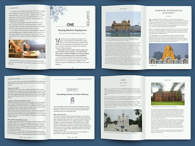 do book layout design, typesetting for print and ebook