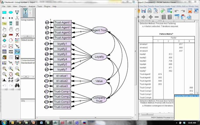 help you with confirmatory factor analysis and structure equation modelling