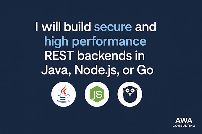 build secure and high performance rest backends in java nodejs or go