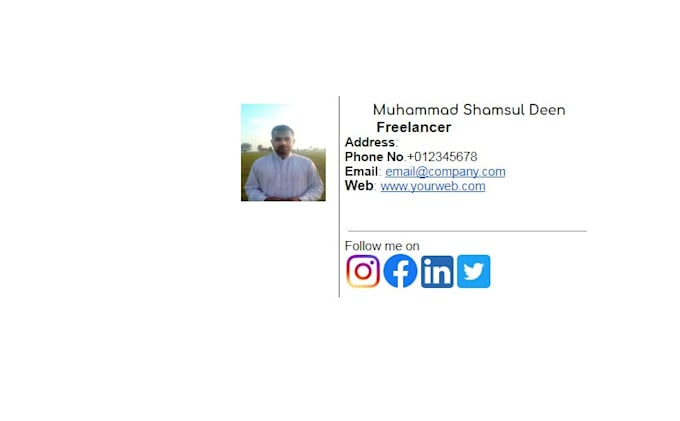 create professional email signature