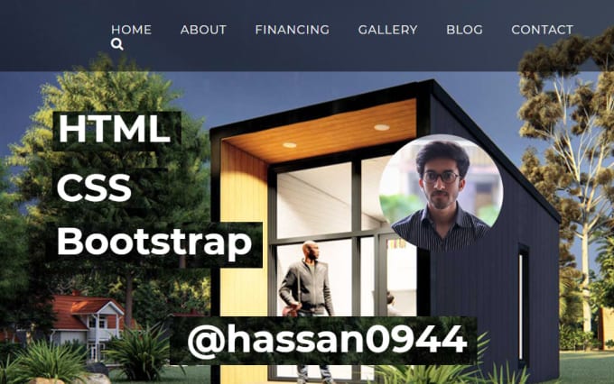Create a responsive website using html, css, bootstrap by Hassan0944 ...