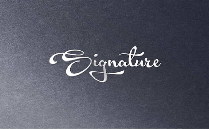 design scripted, handwritten or signature logo