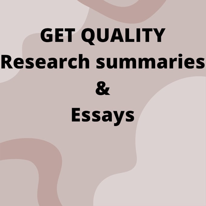 prepare and edit your research summaries and papers