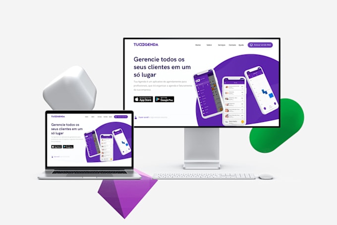 design creative landing page for app ui design in figma